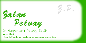 zalan pelvay business card