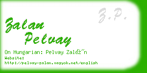 zalan pelvay business card